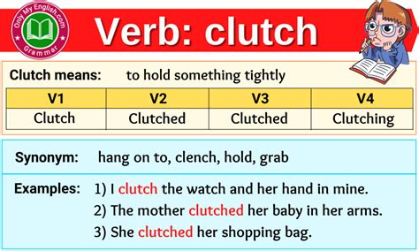 is clutched a verb.